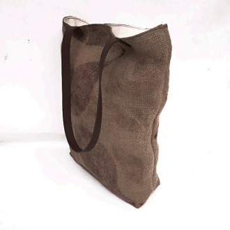 Tote bag de yute con Ecoprint